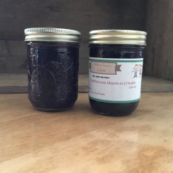 confiture de bleuets et d'érable