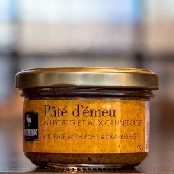 Pâté d’émeu au porto et aux canneberges