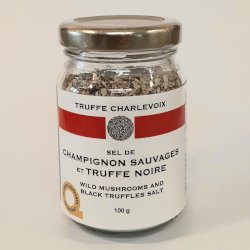 sel de mer champignons sauvages et truffe noire - 100g, votre panier , maturin.ca, épiceries, épicerie en ligne, fine, bio, commande en ligne, livraison à domicile, alimentation, producteur, consommateur, quebec, canada