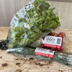 Trio Tomate cerise / Laitue vivante / Concombre anglais
