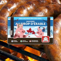 saucisses érable, votre panier , maturin.ca, épiceries, épicerie en ligne, fine, bio, commande en ligne, livraison à domicile, alimentation, producteur, consommateur, quebec, canada