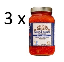 sauce trois viandes ( 3 x 700 ml ), délices d'autrefois , délices d'autrefois par aliments sibon foods | maturin.ca, maturin, épicerie en ligne, commande en ligne, livraison à domicile, alimentation, producteur, quebec, canada