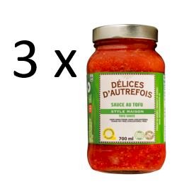 sauce au tofu ( 3 x 700 ml ), délices d'autrefois , délices d'autrefois par aliments sibon foods | maturin.ca, maturin, épicerie en ligne, commande en ligne, livraison à domicile, alimentation, producteur, quebec, canada