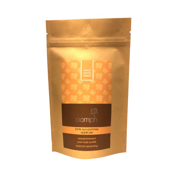 assaisonnement pour popcorn - tarte aux pommes, , assaisonnements oomph | maturin.ca, maturin, épicerie en ligne, commande en ligne, livraison à domicile, alimentation, producteur, quebec, canada