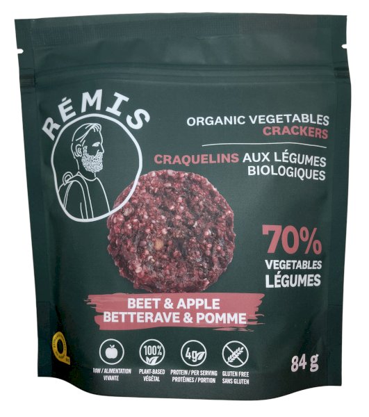 rémis - betterave-pomme, bouchées aux légumes biologiques crus , 1.2.3.santé | maturin.ca, maturin, épicerie en ligne, commande en ligne, livraison à domicile, alimentation, producteur, quebec, canada