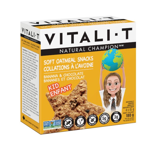 collations à l'avoine bananes et chocolat, , vitali-t natural champion | maturin.ca, maturin, épicerie en ligne, commande en ligne, livraison à domicile, alimentation, producteur, quebec, canada
