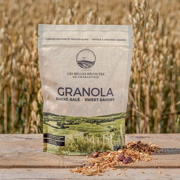 granola sucré salé bio, belles récoltes charlevoix , les belles récoltes de charlevoix | maturin.ca, maturin, épicerie en ligne, commande en ligne, livraison à domicile, alimentation, producteur, quebec, canada