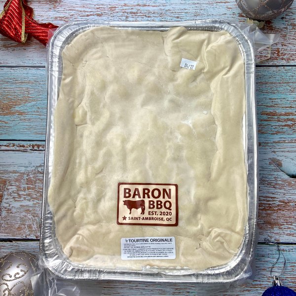 tourtine originale, 6 à 8 portions , baron bbq | maturin.ca, maturin, épicerie en ligne, commande en ligne, livraison à domicile, alimentation, producteur, quebec, canada