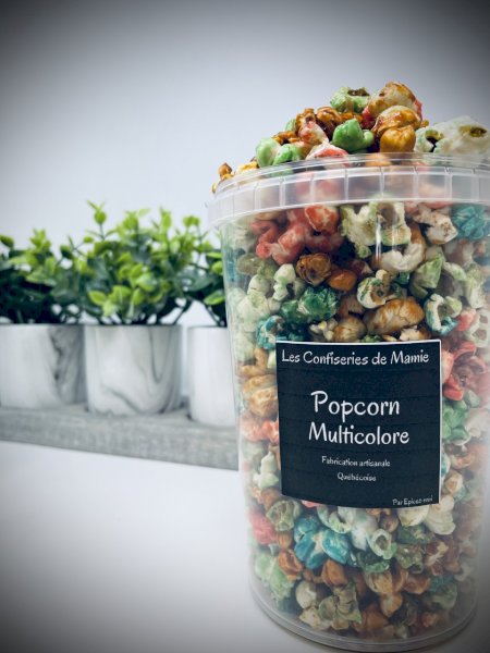 popcorn multicolore 32oz, , les confiseries de mamie | maturin.ca, maturin, épicerie en ligne, commande en ligne, livraison à domicile, alimentation, producteur, quebec, canada