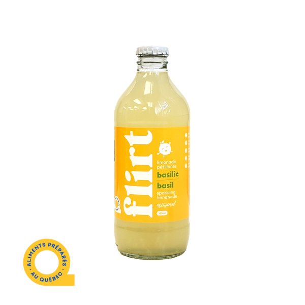 limonade pétillante - basilic, , flirt kombucha | maturin.ca, maturin, épicerie en ligne, commande en ligne, livraison à domicile, alimentation, producteur, quebec, canada