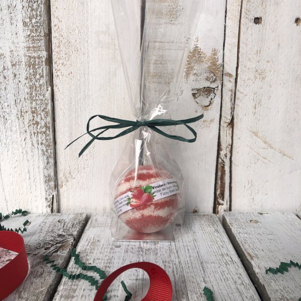 bombe de bain fraise, bieau viva , héloïse laboratoire inc. | maturin.ca, maturin, épicerie en ligne, commande en ligne, livraison à domicile, alimentation, producteur, quebec, canada