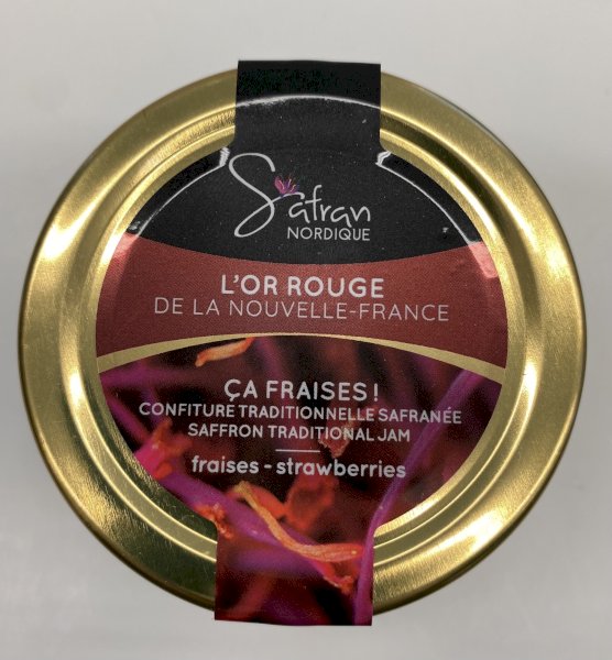 confitures traditionnelle safranées fraises ça fraises!, l'or rouge de la nouvelle-france , safran nordique | maturin.ca, maturin, épicerie en ligne, commande en ligne, livraison à domicile, alimentation, producteur, quebec, canada