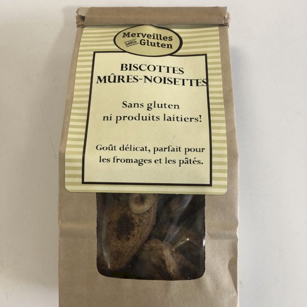 craquelins sans gluten - mûres-noisettes - 100g, , merveilles sans gluten | maturin.ca, maturin, épicerie en ligne, commande en ligne, livraison à domicile, alimentation, producteur, quebec, canada