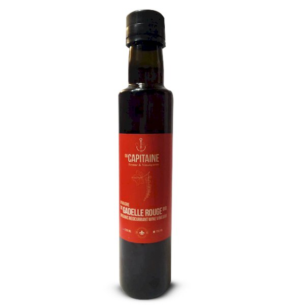 vinaigre de gadelle rouge biologique 250 ml, du capitaine , du capitaine ferme & vinaigrerie | maturin.ca, maturin, épicerie en ligne, commande en ligne, livraison à domicile, alimentation, producteur, quebec, canada