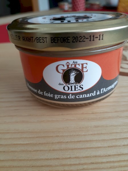 mousse de foie gras de canard à l'armagnac, au gîte des oies , au gite des oies. | maturin.ca, maturin, épicerie en ligne, commande en ligne, livraison à domicile, alimentation, producteur, quebec, canada