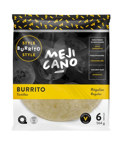 tortillas régulier burrito 12 pouces - 6 tortillas, mejicano , les aliments mejicano | maturin.ca, maturin, épicerie en ligne, commande en ligne, livraison à domicile, alimentation, producteur, quebec, canada